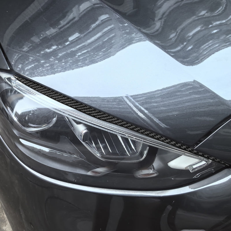 WXZOS Genuine Carbon Fiber Headlight Eyebrow Trim for Mercedes W206 C-class 2022-2024