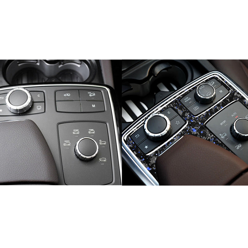 WXZOS Genuine Carbon Fiber Center Console Panel Trim for Benz W166 GL-Class 2013-2016