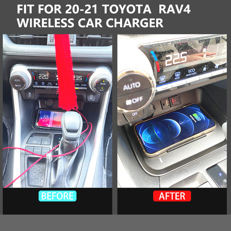 WXZOS Center Console Phone Wireless Fast Charging Pad for Toyota RAV4 2020-2021