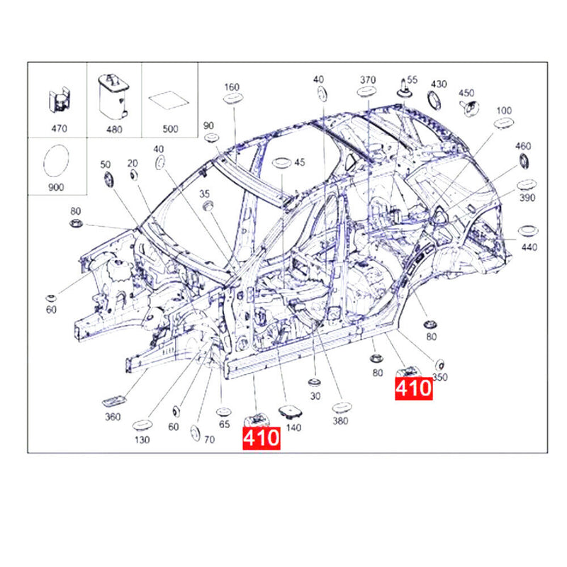 Jack Support Car Body Lift Pad for Mercedes-Benz GLC (C253) (X253) 2016-2019