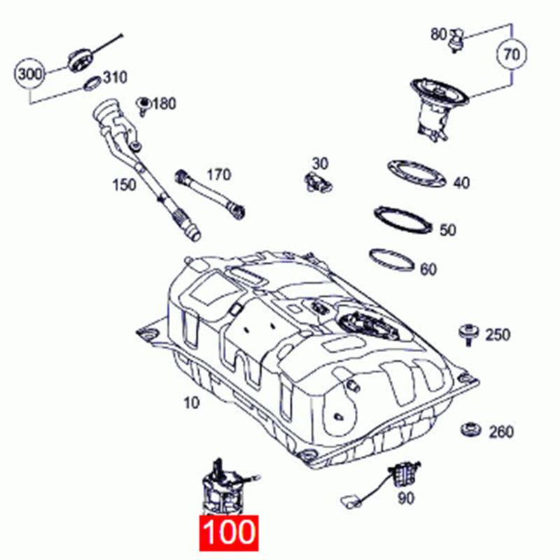 WXZOS Gasoline Fuel Pump Assembly for Mercedes-Benz AMG GT (C190) V8 4.0T 2016-2020