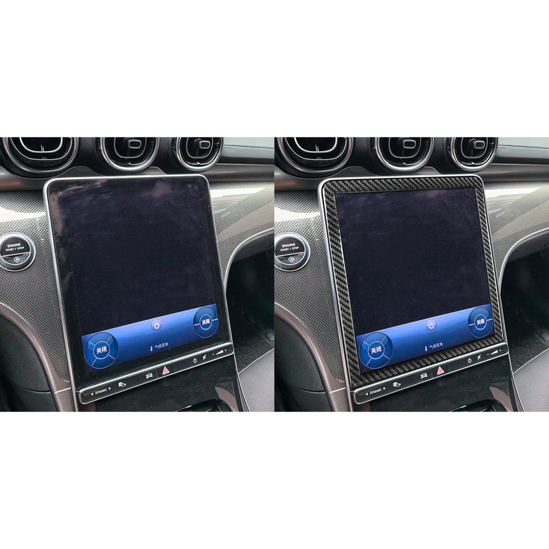 WXZOS Carbon Fiber ‌Center Console LCD Display Screen Trim for Benz W254 GLC 2023-2024