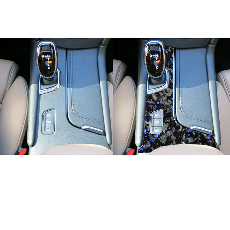 WXZOS Genuine Carbon Fiber Gear Shift Knob Lever Panel Trim for Cadillac XT5 2016-2017