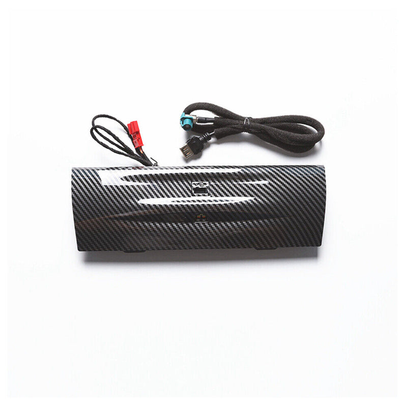 Carbon Fiber Dash Ambiet LED Light USB Cover Plate for BMW F30 F34 F35 2013-2018