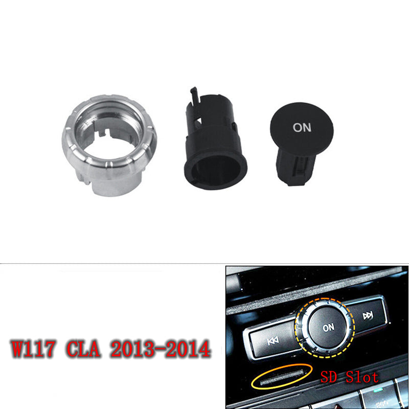WXZOS CD Audio Control Button Knob Cover Kit for Mercedes-Benz W117 CLA 2013-2014