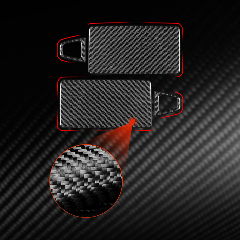 WXZOS Genuine Carbon Fiber Vanity Mirror Trim for Mercedes-Benz W206 C-class 2022-2024