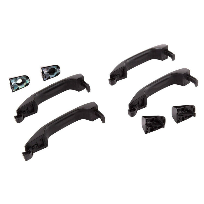 Black 4Pcs Exterior Door Handles 23236150 For 2014-2018 Silverado Sierra GM