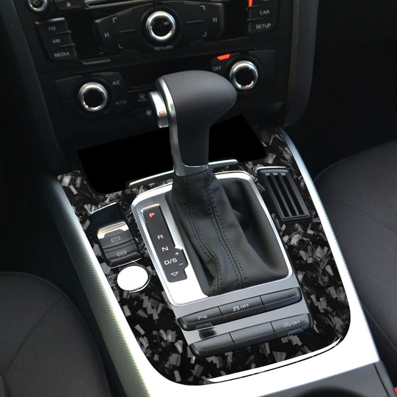 WXZOS Genuine Carbon Fiber Gear Shift Lever Panel Trim for Audi A4 B8 S4 RS4 2013-2016