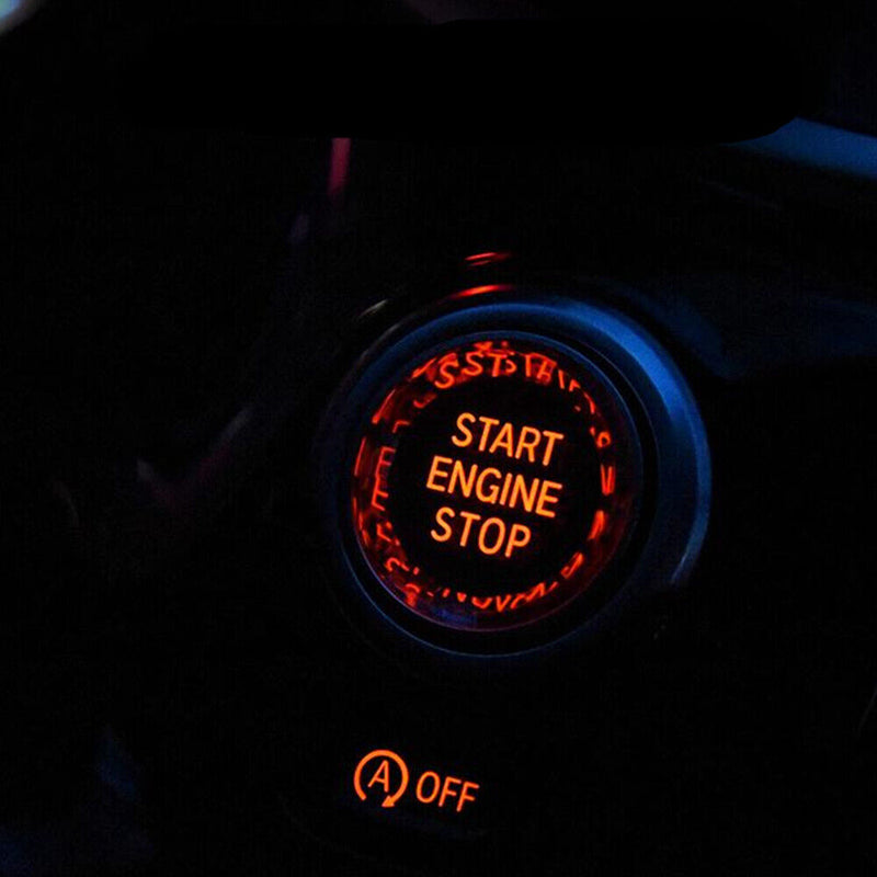 Black Engine Start Stop Switch Button Cover For BMW F G Classis
