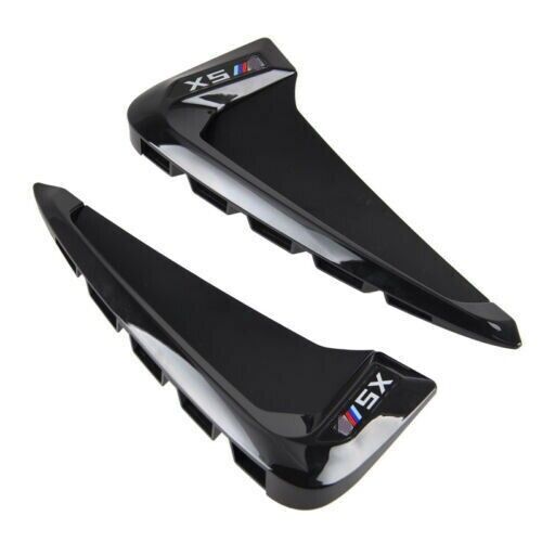 Side Marker Fender Air wing Vent Trim M Cover Chrome For 2014+ BMW F15-X5 X5 35I