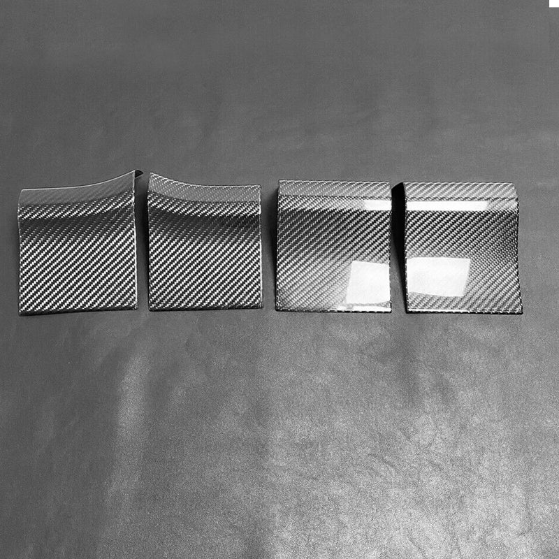 Car Genuine Carbon Fiber Door Inner Handle Panel Trim Kit for Ford F150 2015-20
