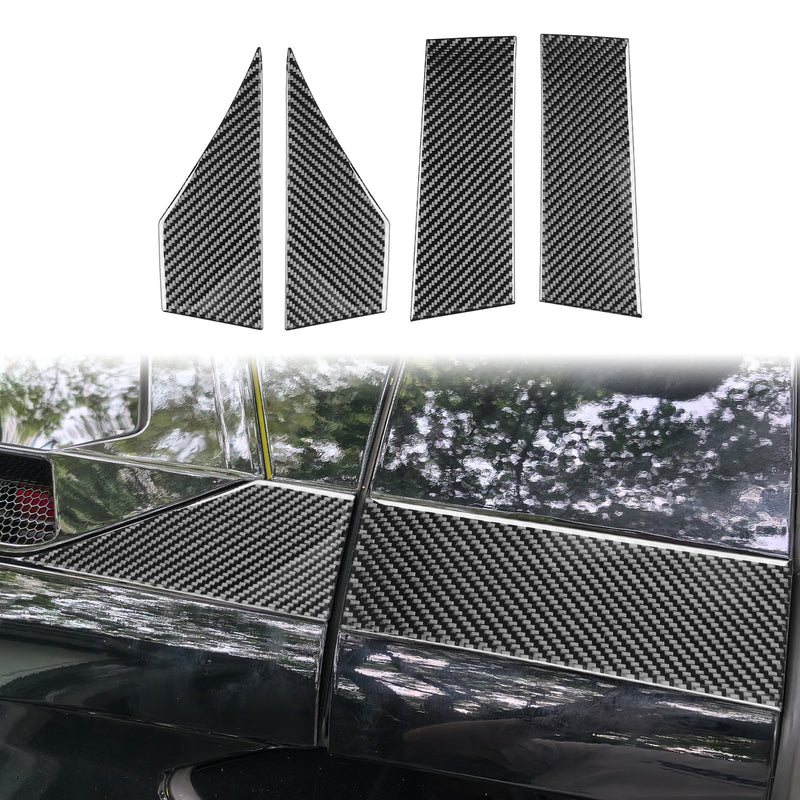 WXZOS Genuine Carbon Fiber Roof Side Rails Trim for Chevrolet Corvette C8 2020-2024