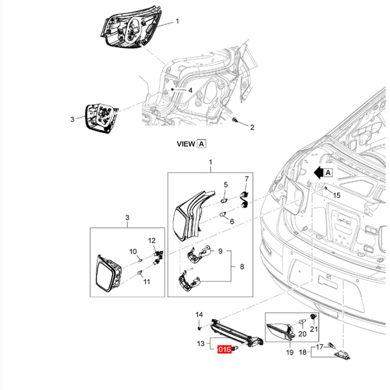 WXZOS Rear Tailgate Boot Lock Release Switch Button for Chevrolet Malibu 2013-2015