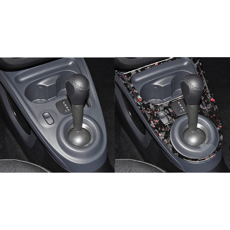 WXZOS Genuine Carbon Fiber Gear Shift Lever Trim for Smart Fortwo Forfour 2016-2021