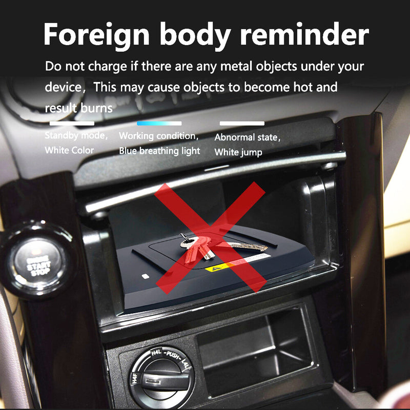 WXZOS Center Console Phone Wireless Fast Charging Pad for Toyota Prado 2012-2017