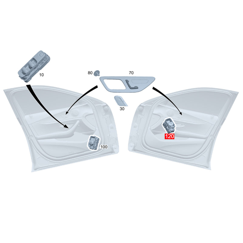 WXZOS Passenger Side Power Window Switch for Mercedes A236 C236 CLE-Class 2024-2025