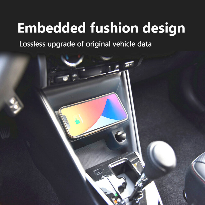 WXZOS Center Console Phone Wireless Fast Charging Pad for Toyota Yaris 2017-2021
