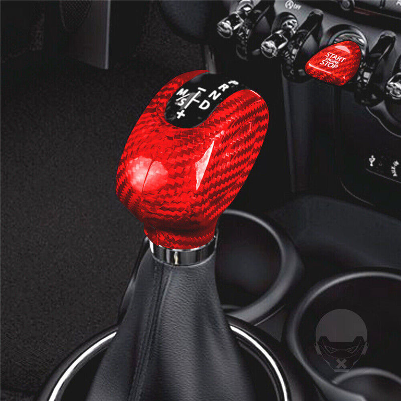 Carbon Fiber Gear Shift Knob Cover w/SST Trim for Mini Cooper F54 F55 2015-2021