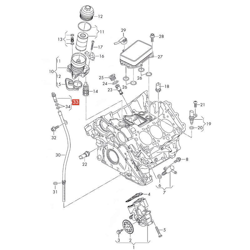 WXZOS EA839 Engine Oil Dipstick Guide Tube Plug for Audi A8 D4 D5 S8 3.0T 4.0T 2011-25