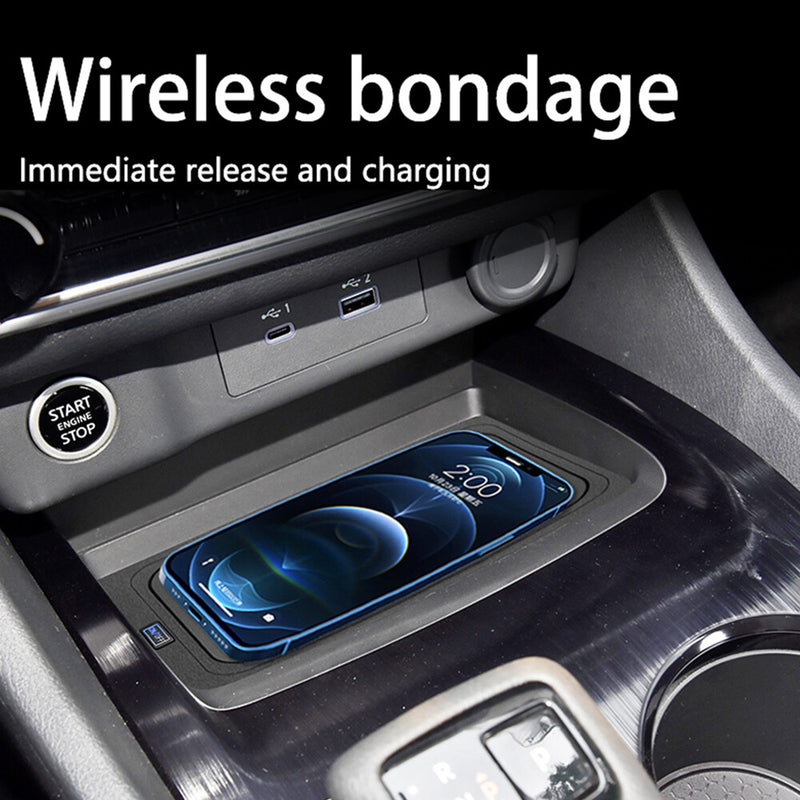 WXZOS Center Console Wireless Fast Charging Pad for Nissan Qashqai 2023-2024