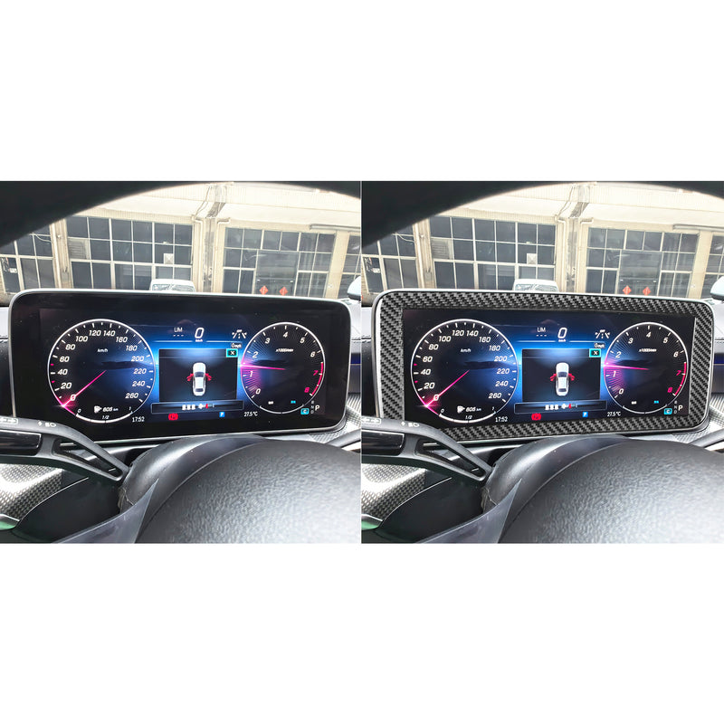WXZOS Carbon Fiber Instrument Cluster Display Screen Trim for Benz W254 GLC 2023-2024