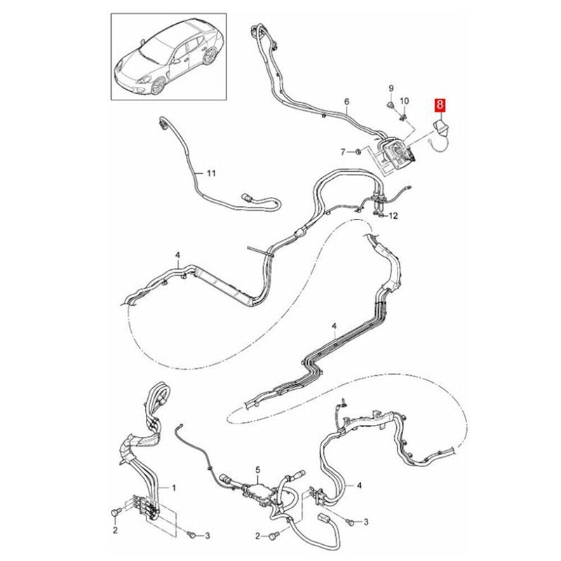 Battery Charging Lid Cover Cap for Porsche Panamera S Hybrid (EV-GAS) 2012-2015