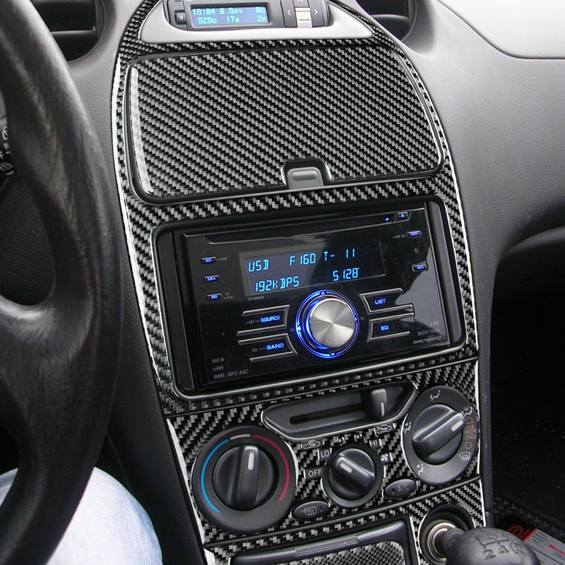 WXZOS Genuine Carbon Fiber Center Dashboard Panel Trim for Toyota Celica 2000-2005