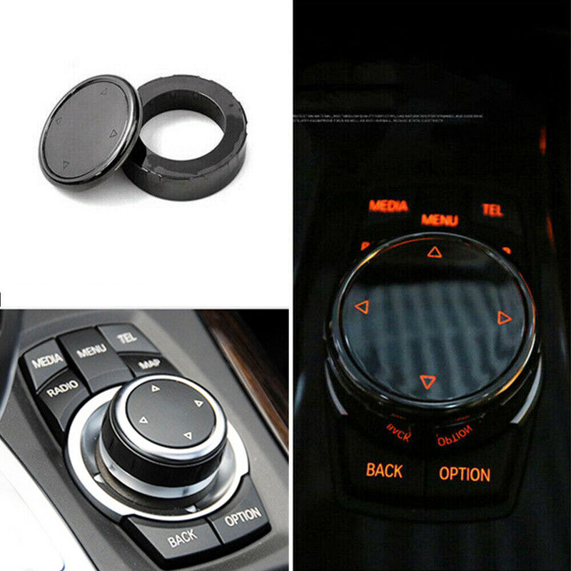 7 Button ABS Ceramic IDrive Multi-Media Knob Cover Trim for BMW 2010-2014 X1 E84