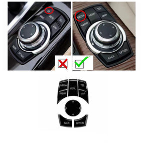 Bright Black IDrive Switch Button Repair for BMW 5 Series F07 GT F10 2013-2016