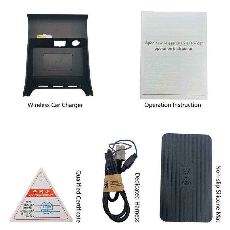 WXZOS Center Console Phone Wireless Fast Charging Pad for Ford Mondeo 2017-2018