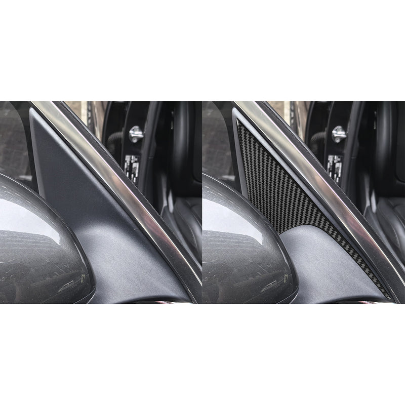 WXZOS Genuine Carbon Fiber A-Pillar Trim for Mercedes-Benz W206 C-class 2022-2024