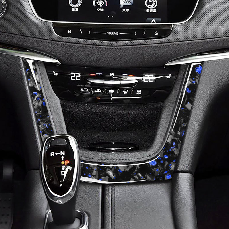WXZOS Genuine Carbon Fiber Dashboard Center Console Trim for Cadillac XT5 2016-2017