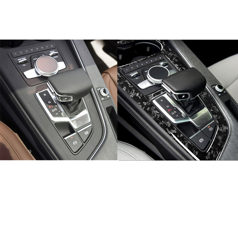 WXZOS Genuine Carbon Fiber Gear Shift Lever Panel Trim for Audi A4 B9 S4 RS4 2017-2019