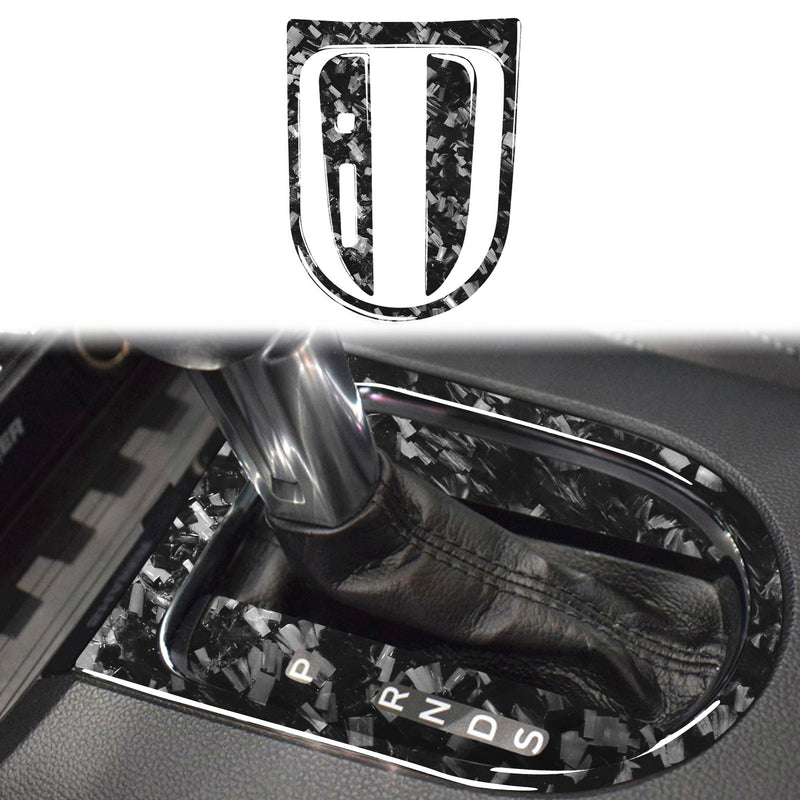 WXZOS Genuine Carbon Fiber Gear Shift Lever Panel Trim for Ford Mustang 2015-2020
