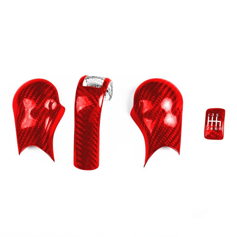 Genuine Carbon Fiber Gear Shift Knob Handle Cover Fit for Nissan 350Z 2003-2009