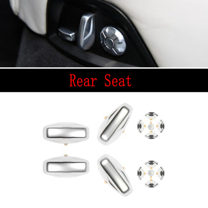 WXZOS 1PC Seat Adjustment Button Cover Trim Chrome Sticker for Porsche 911(992)2019-24