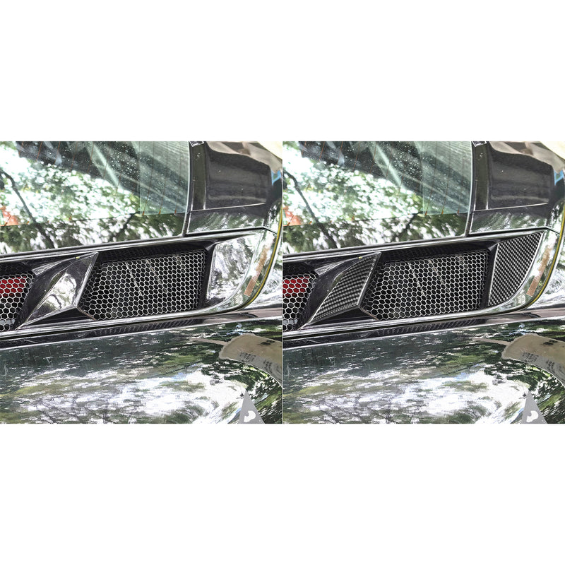 WXZOS Genuine Carbon Fiber Engine Air Intake Vent Trim for Chevrolet Corvette C8 2020+