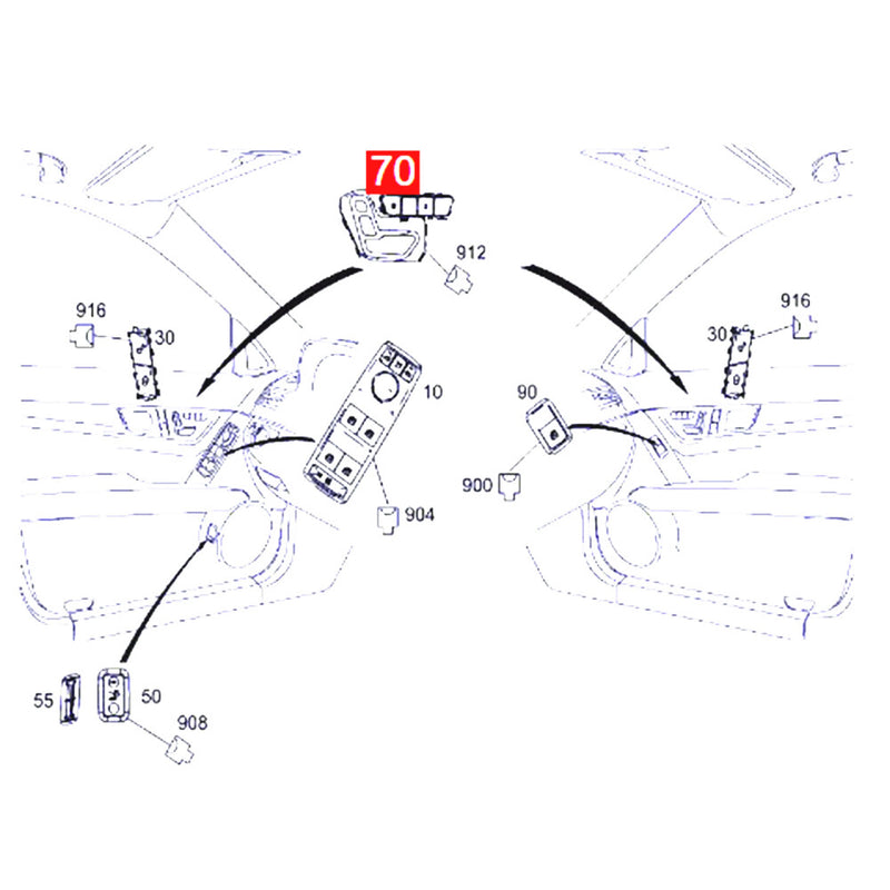 WXZOS 1PC Black Left Seat Adjust Memory Switch Button Cover for Benz W172 SLK 2011-15