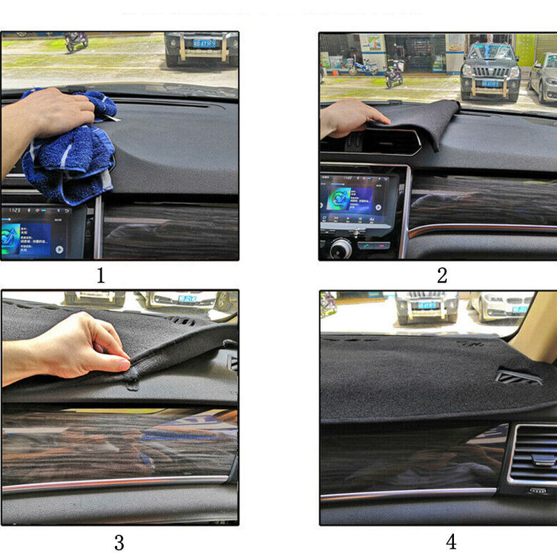 Red Inner Dash Mat Dashboard Sunshade Cover for Audi A4 B6 B7 2002-2008