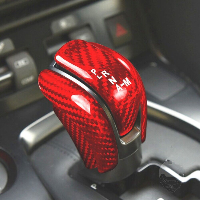 Genuine Carbon Fiber Gear Shift Knob Handle Cover Fit for Nissan GT-R 2017-2022