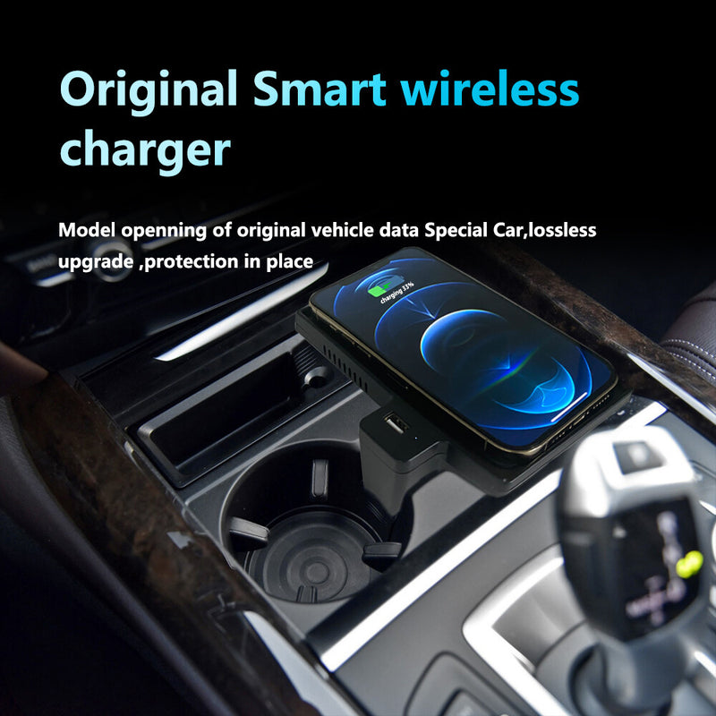 WXZOS Center Console Phone Wireless Fast Charging Pad for BMW X6 F16 2015-2018