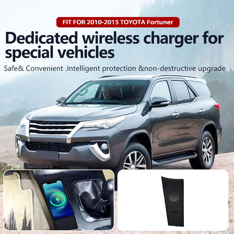 WXZOS Center Console Phone Wireless Fast Charging Pad for Toyota Fortuner 2010-2015