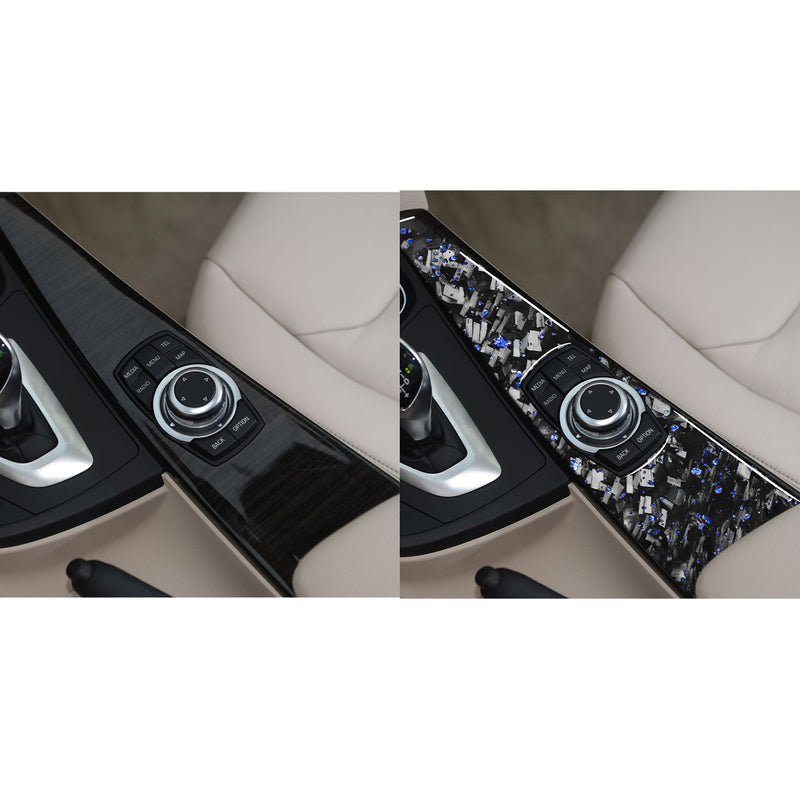 WXZOS Carbon Fiber IDrive MultiMedia Switch Panel Trim for BMW F30 F34 3series 2013-17