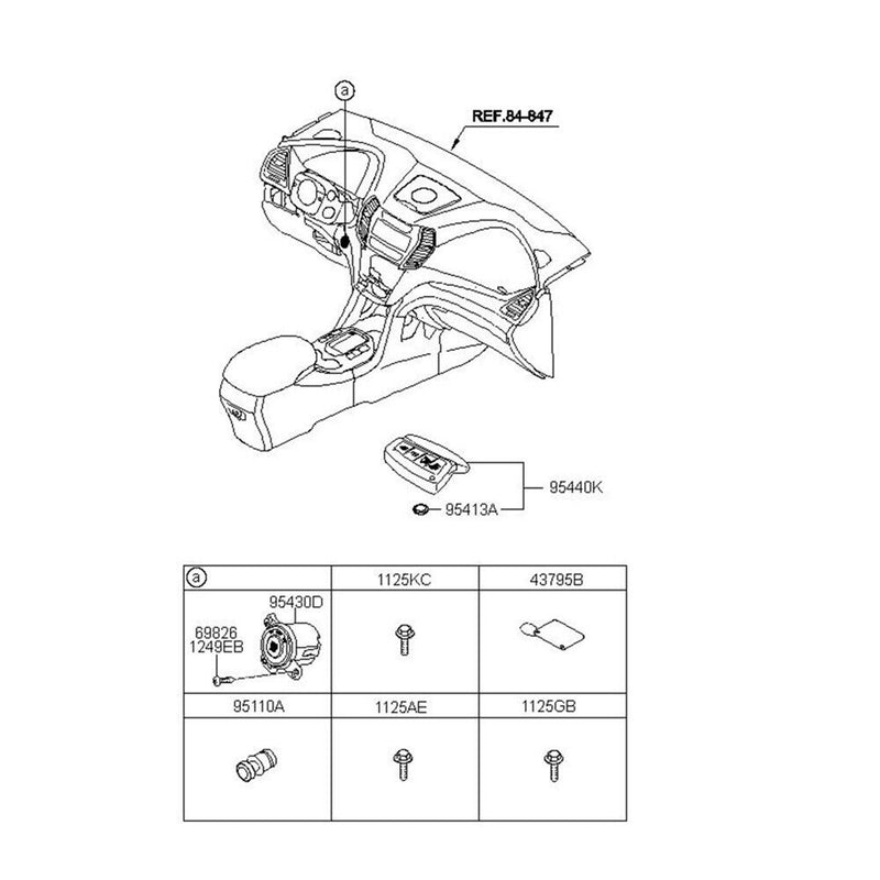 954302W750RJ5 Engine Start Stop Switch Button for Hyundai Santa Fe 2013-2014