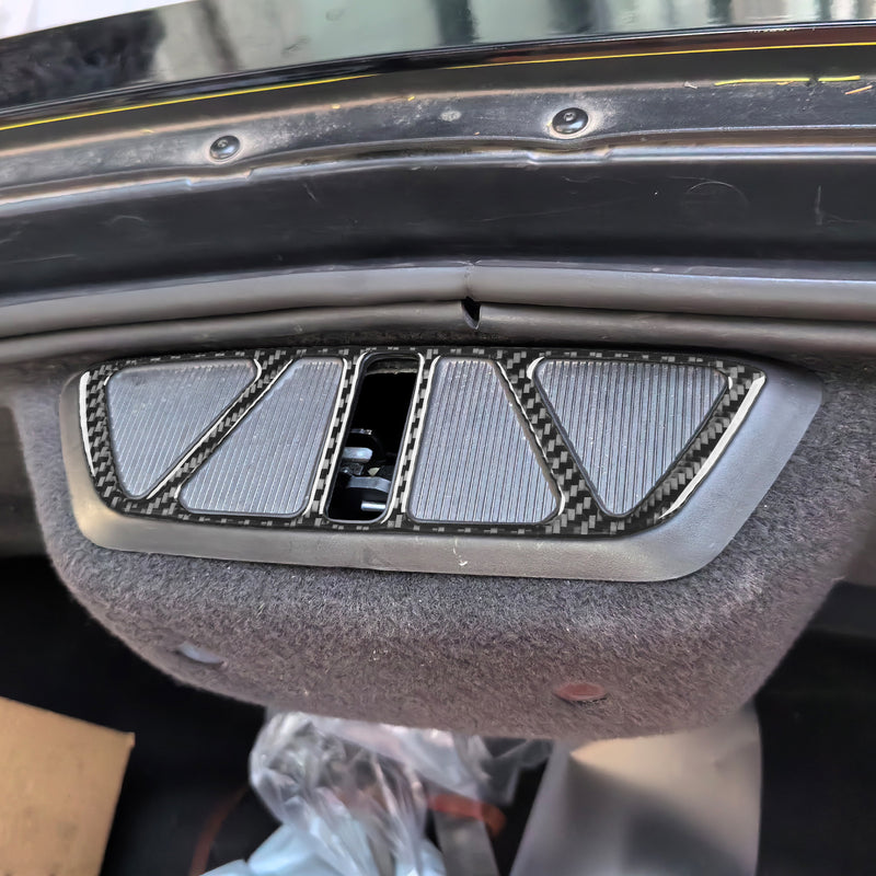 WXZOS Genuine Carbon Fiber Trunk Liner Clip Trim for Chevrolet Corvette C8 2020-2024