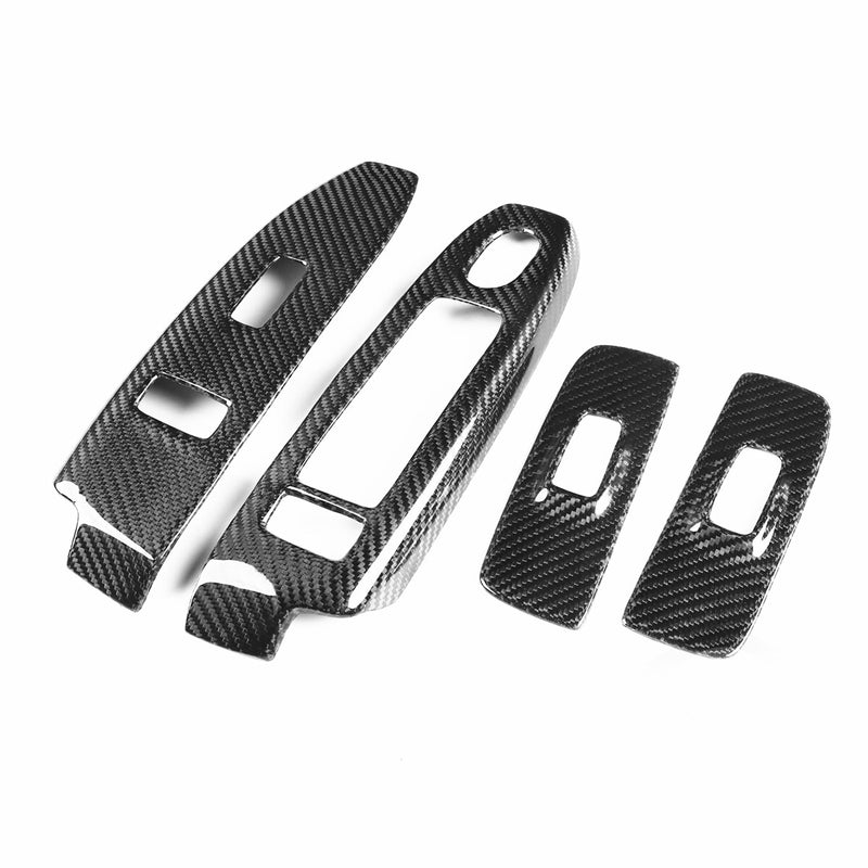 WXZOS Genuine Carbon Fiber Power Window Switch Bezel Cover for Hummer H3 2007-2010