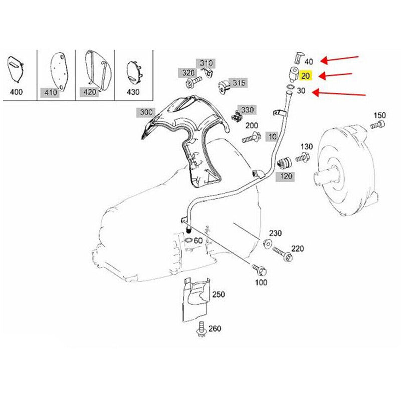AT Transmission Dipstick Tube Cap w/Locking Pin for Mercedes GLA X156 2014-2018