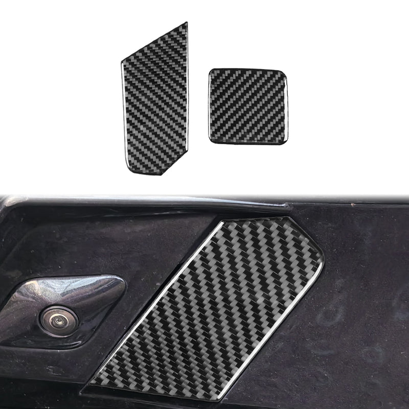 WXZOS Genuine Carbon Fiber Front/Rear Tow Hook Trim for Chevrolet Corvette C8 2020+
