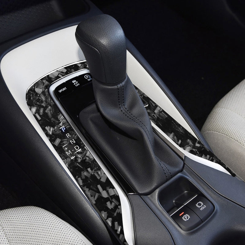 WXZOS Genuine Carbon Fiber Gear Shift Lever Panel Trim for Toyota Corolla 2019-2020