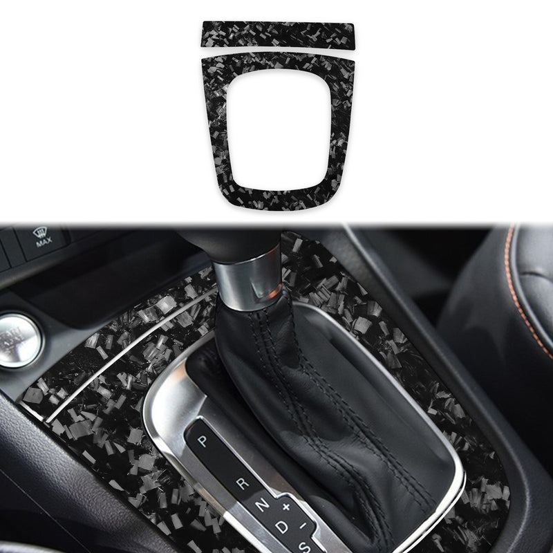 WXZOS Genuine Carbon Fiber Center Console Gear Shift Lever Trim for Audi Q3 2013-2018